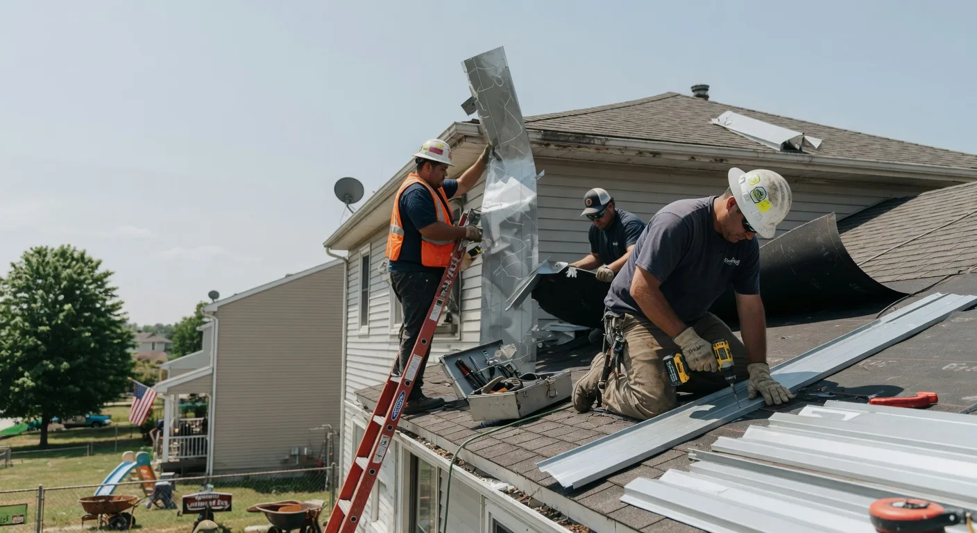 Storm Damage Metal Roof Repair in Weber City, VA